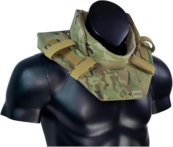 Tactical Neck Guard Collare Protector Airsoft Attrezzature di Protezione Regolabile Collo Armatura Caccia Gilet Accessori Protezione Collo - 3