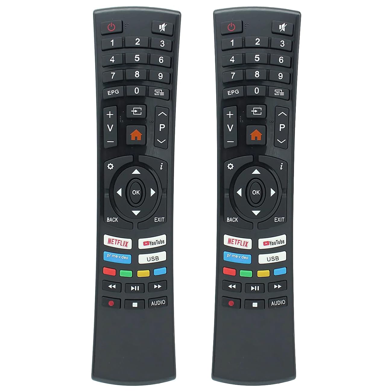 Telecomando Tv Ok Originale Telecomando Ricambio Per TV Bauhn, JVC, Caixun - Compatibile Con Modelli ATV65UHDS-1020, ATV55UHDS-0920, V004, EC32S1N, Ecc. Telecomando Sostitutivo TV