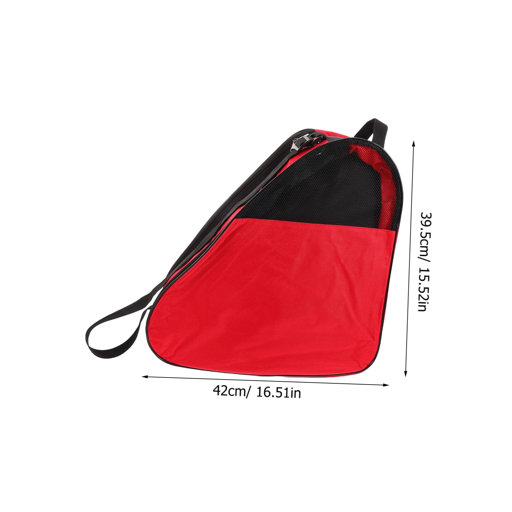 CORHAD Ice Skating Bag Shoulder Backpack Straps Roller Skates Accessories for Girls Boys Spacious Storage for Skating Gear Red Mesh Design