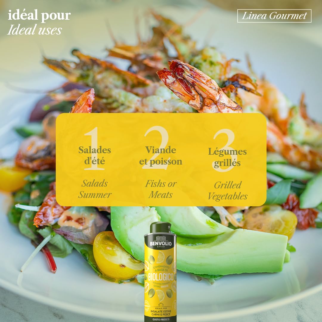 BENVOLIO - Huiles d'liOve Extra Vierges Aromatisées Biologiques | 250 ml | (Citron) - 3