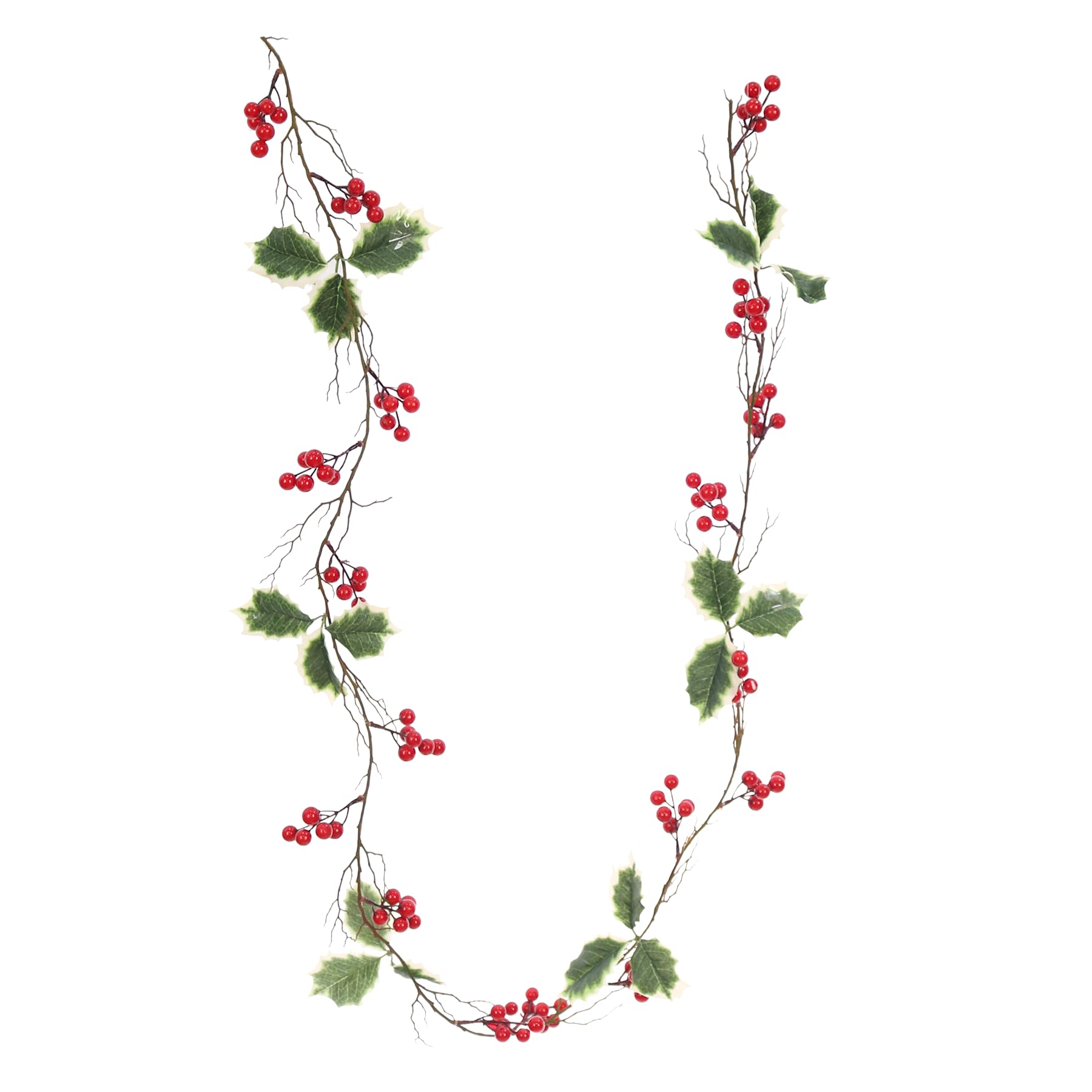 Winter Holly Berry Vine for Winter Tree Decor, Winter Bendable Berry Garland for Mantle Xmas Tree Window Door Hanging Indoor Outdoor Holiday Decoration