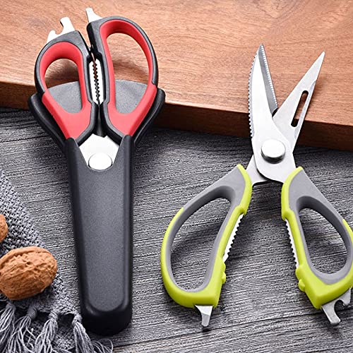 Tijeras para ensalada Tijeras potentes, mango antideslizante, portátiles, aptas para cortar pollo y sándwiches de nueces