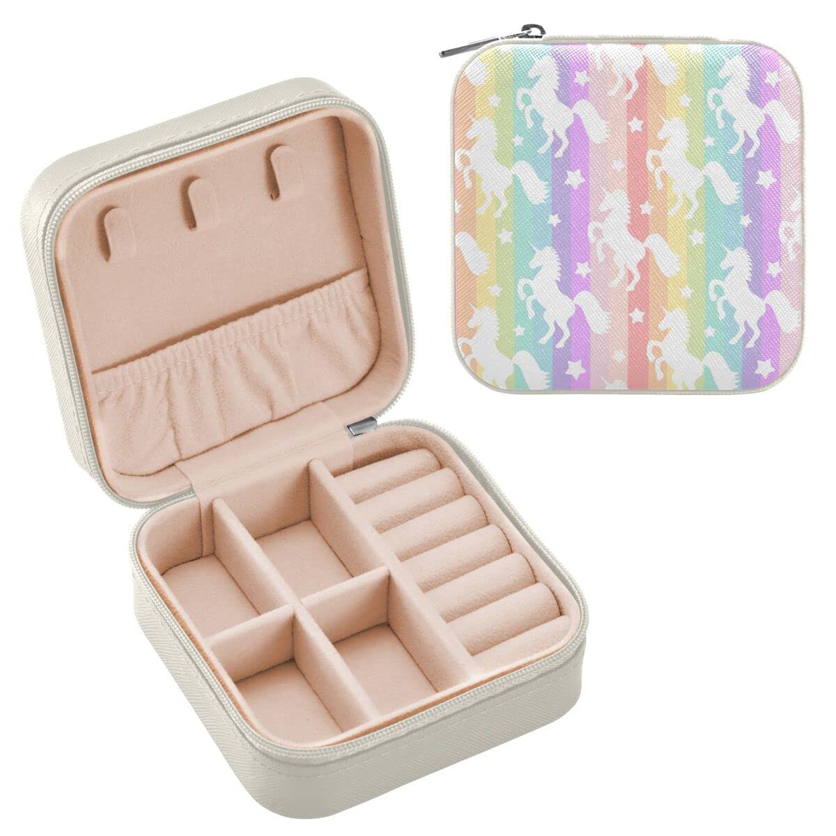 Amazon｜MNSRUU スモールジュエリーボックスレインボーユニコーンミニ
