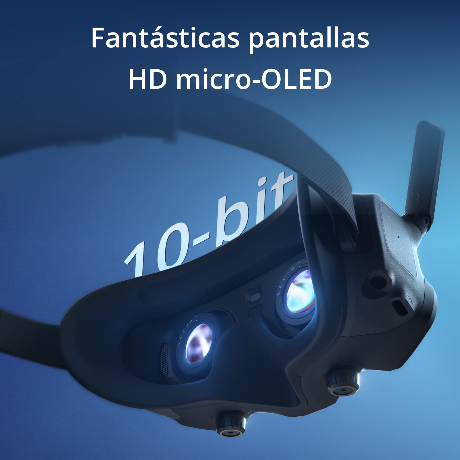 DJI Goggles 2 - Gafas de Vuelo inmersivo Ligeras y cómodas, con Impresionantes Pantallas Micro-OLED, transmisión HD con Baja latencia, dioptrías Ajustables y Streaming inalámbrico