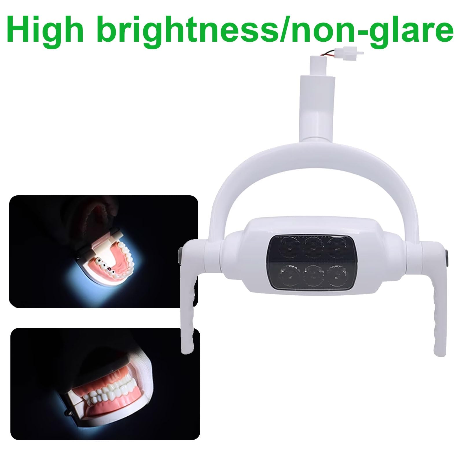 Lampa LED Do Badania Stomatologicznego Akcesoria Do Foteli Dentystycznych Stomatologiczna Lampka Ustna Z 6 Żarówkami I Uchwytem 2 Rodzaje Uchwytów Interfejsu(26-35mm)