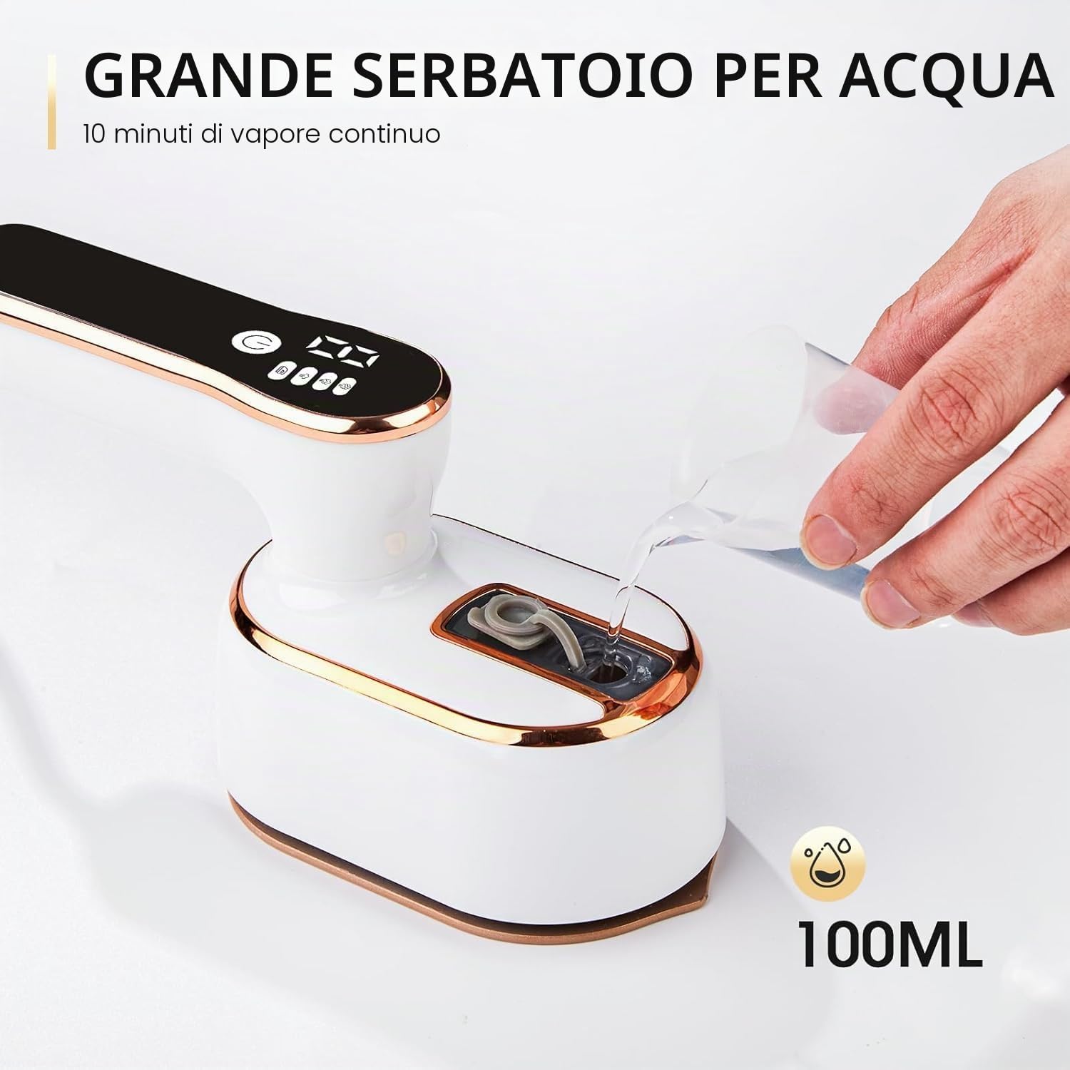 Ferro da Stiro Portatile 1000W 100ml 2 in 1 Vapore Pieghevole per Viaggio