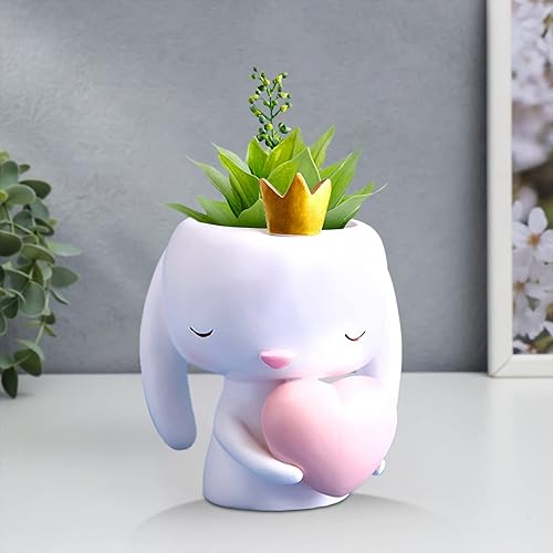 Miniatura 4 de bvgfsahne Large Snowflake Ornament Face Flowerpot Indoor and Outdoor Plants with Ceiling Flowerpot Flowerpot Face Flowerpot Head Flowerpot Elephant
