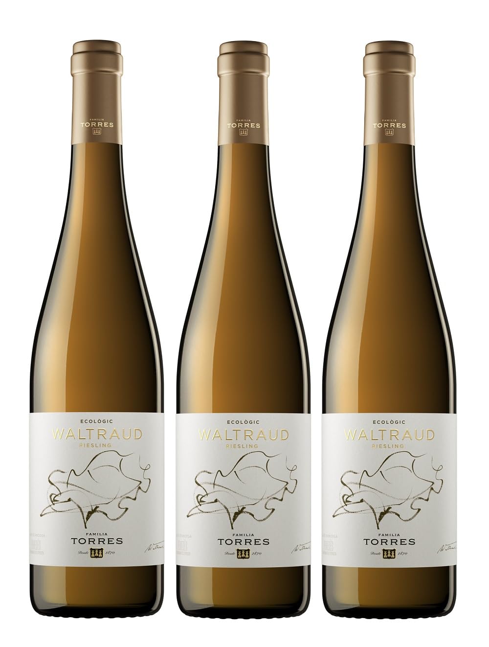 Familia Torres Waltraud, Vino Blanco - 3 botellas de 75 cl, Total: 2250 ml