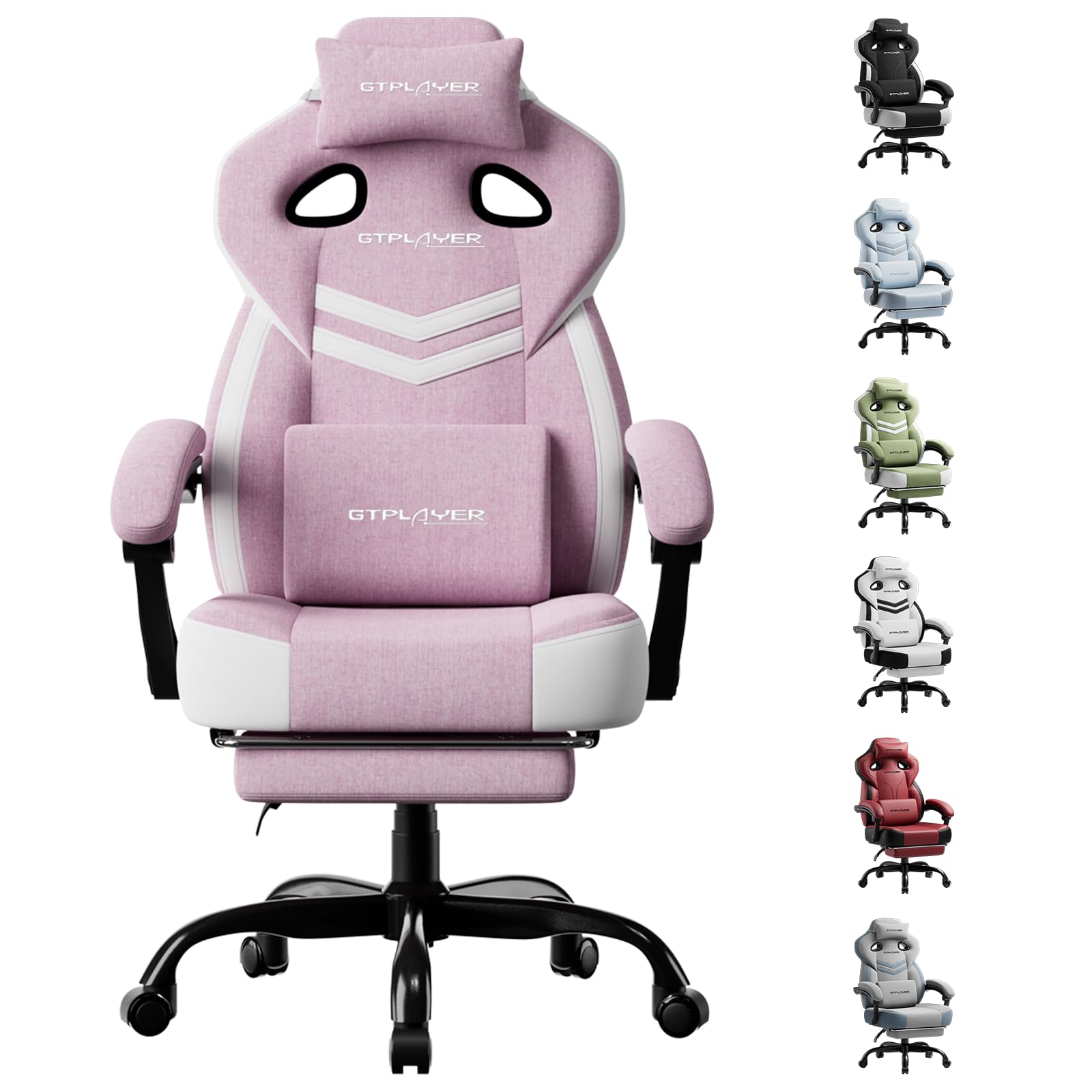 GTPLAYER Gaming Chair for Adults, Ergonomic Big &amp; Tall Chair, Pink