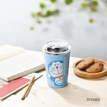 Kaneshotouki 008193 Doraemon Vacuum Insulated Stainless Steel Tumbler, M, 13.5 fl oz (400 ml), Blue