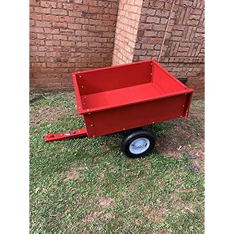 Haul Master 10 Cu. Ft Dump Tilt Trailer Cart for Lawn Garden with Removable Tailgate 600 lb Capacity Cover