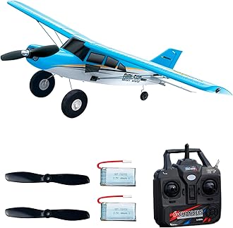 QIDI-560 M7 Off-Road Aircraft 3D RC Plane One-Key Hanging Stunt Fixed Wing with Wind Resistant Flight Control for Beginner and Experienced Ready to Fly(Blue)
