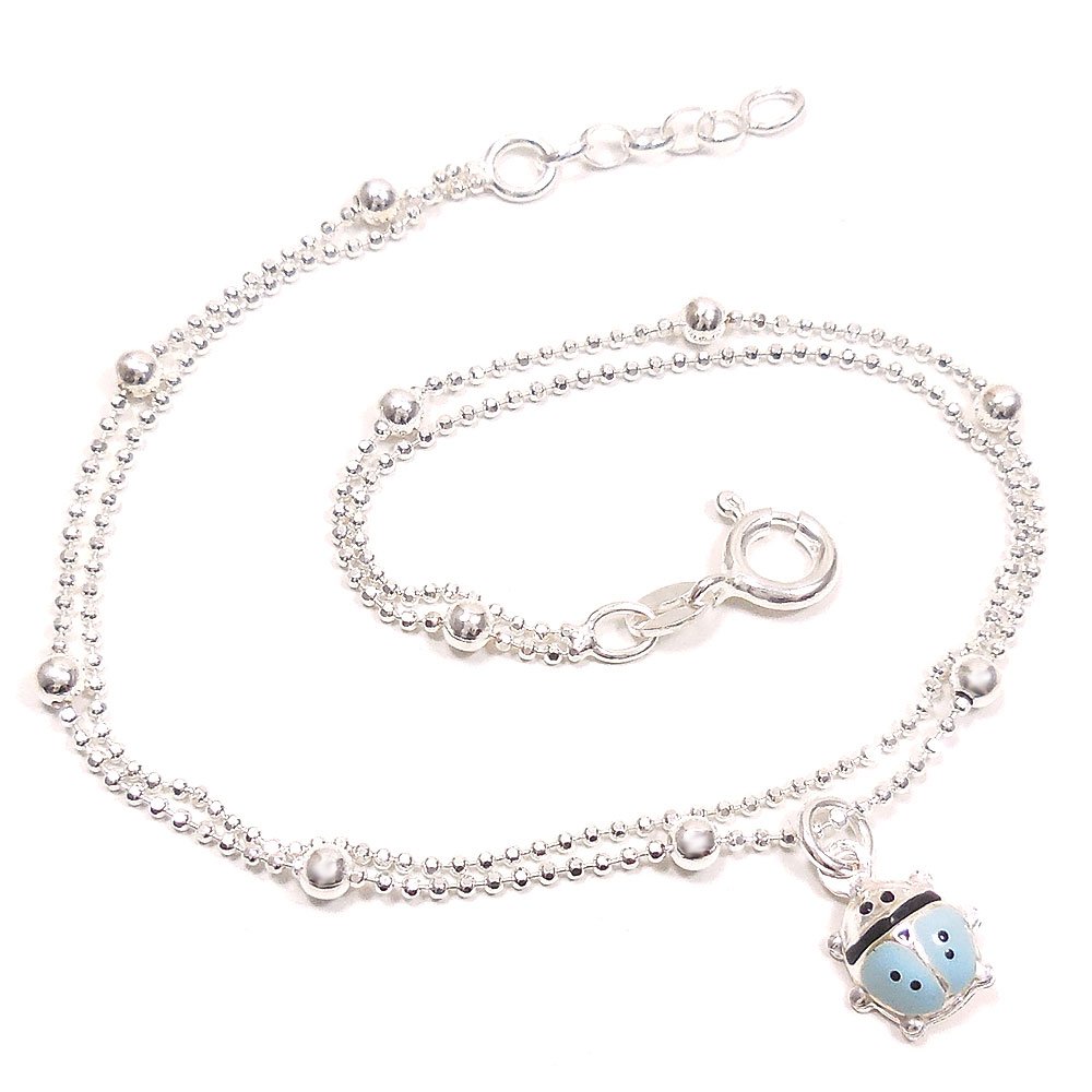 Amazon | [アンティエーレ] アンクレット レディース シルバー925 2連