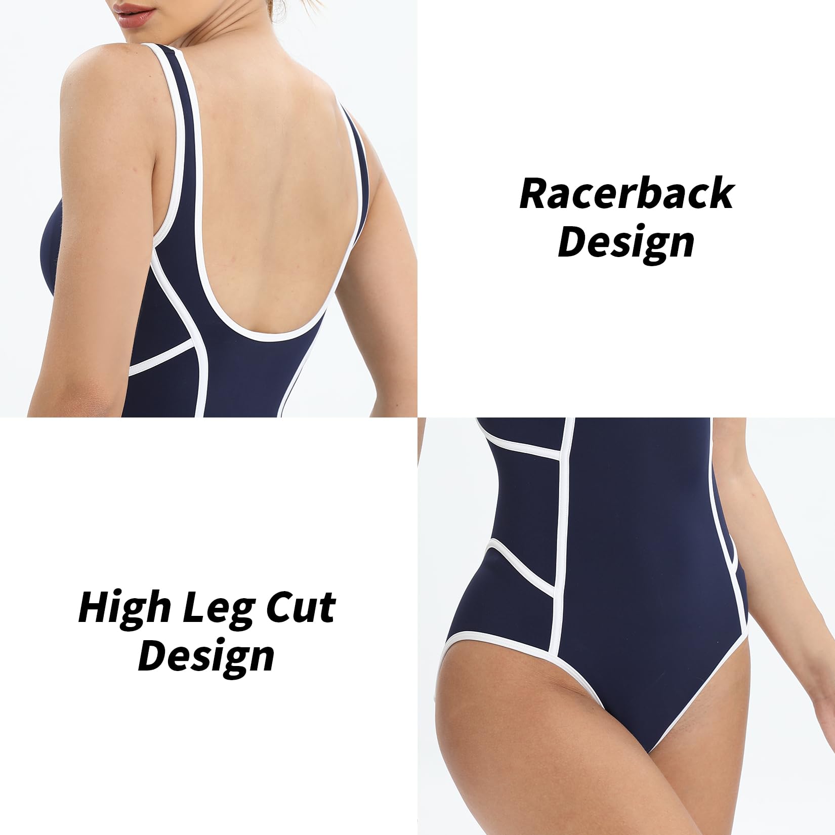Veranobreeze Maillot de Bain Femme Rafraîchissant Sportif Zip Up UPF 50+ Séchage Rapide Natation Quotidienne