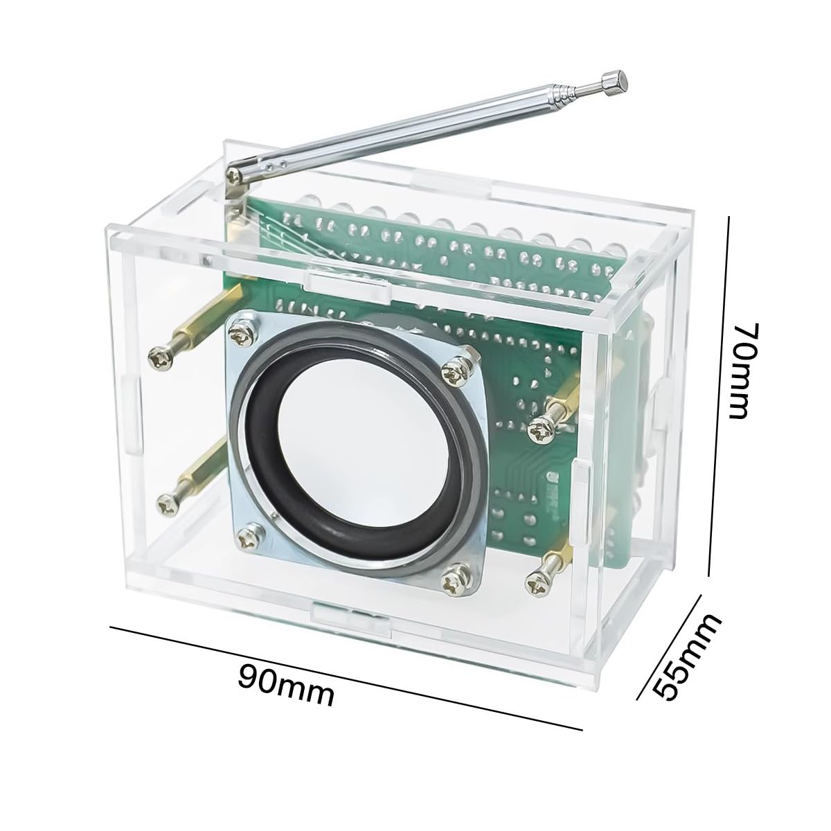 Kit de Radio FM Proyectos de Soldadura de Bricolaje Radio FM 87-108MHz Kit de práctica de Soldadura Pantalla LCD1602 para Aprendizaje Enseñanza Educación Stem Bricolaje