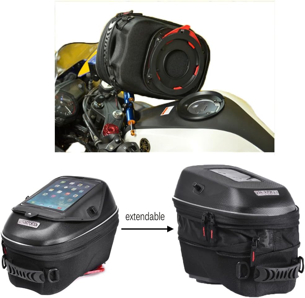 Motorcycle Waterproof Expandable 23L Tank Bag, with Tanklock Quick Release Motorbike Bag only for KTM 125 DUKE/200DUKE/390DUKE