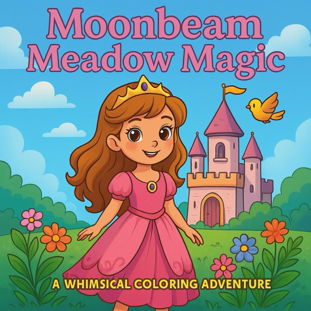 Moonbeam Meadow Magic: A Whimsical Coloring Adventure
