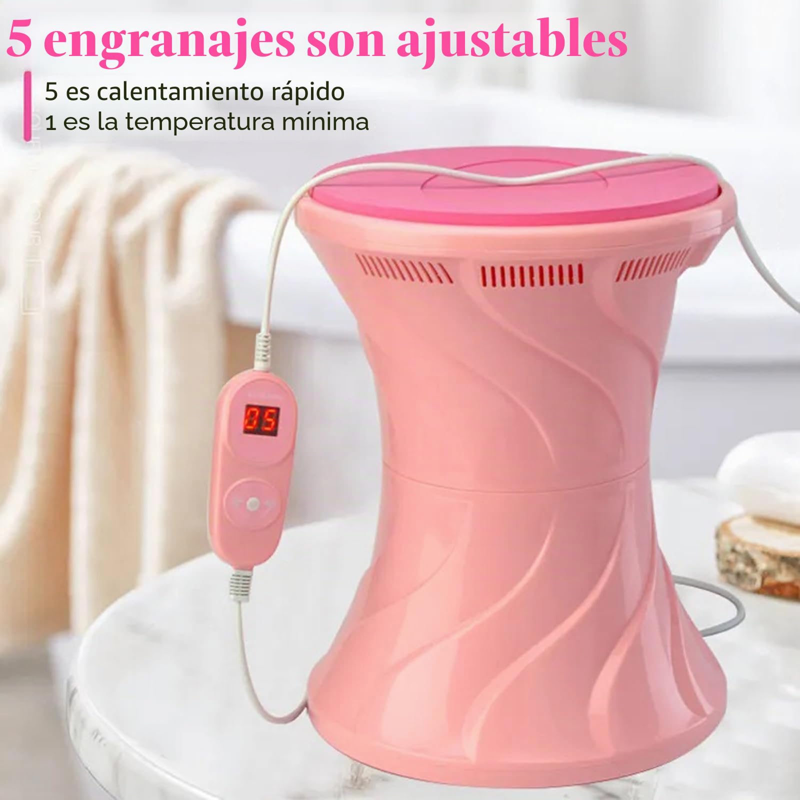 CUSMA Asiento De Vapor Yoni, Silla De Vapor Vaginal para El Cuidado Personal Saludable, Instrumento De Fumigación, Asiento Cálido para El Útero Reproductivo Ginecológico