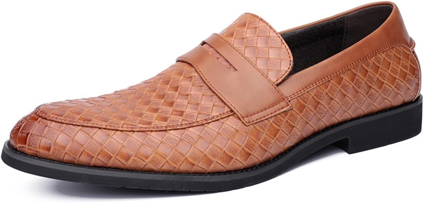 Dress Shoes for Men Men's Casual Leather Shoes Comfortable Flat Heel Footwear for Everyday Wear