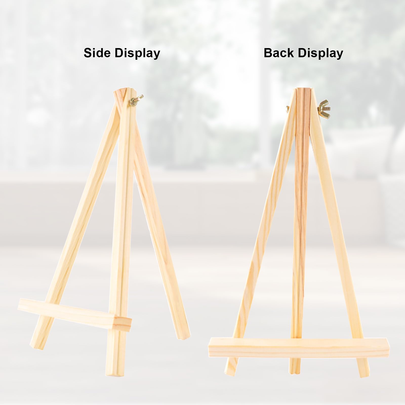 Snapklik.com : 12 Pack Wood Display Canvases Easels Set, 9.5 X 7 Inch ...