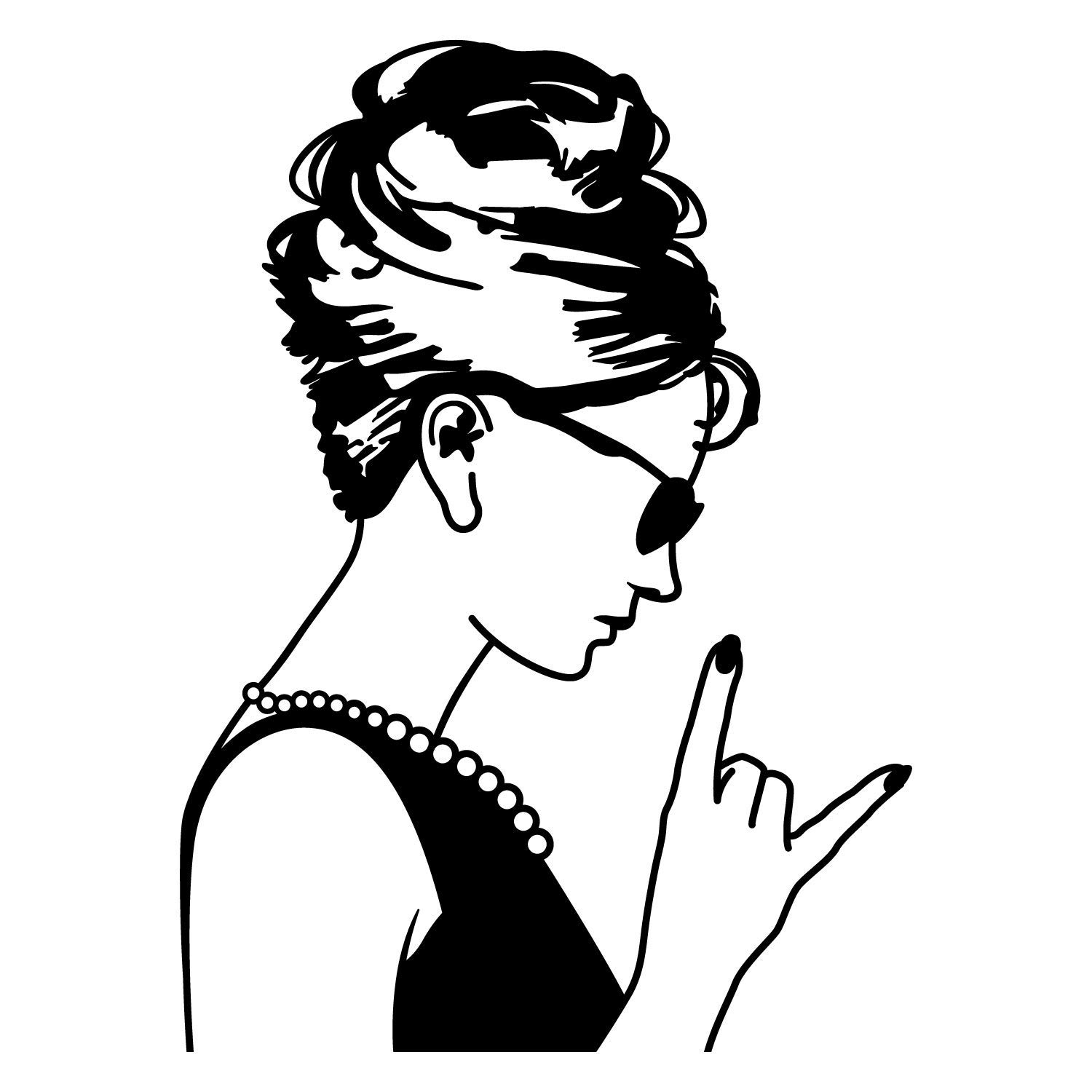 オードリー・ヘプバーン シルエットアート オードリー・ヘプバーン シルエットアート 絵画『オードリー