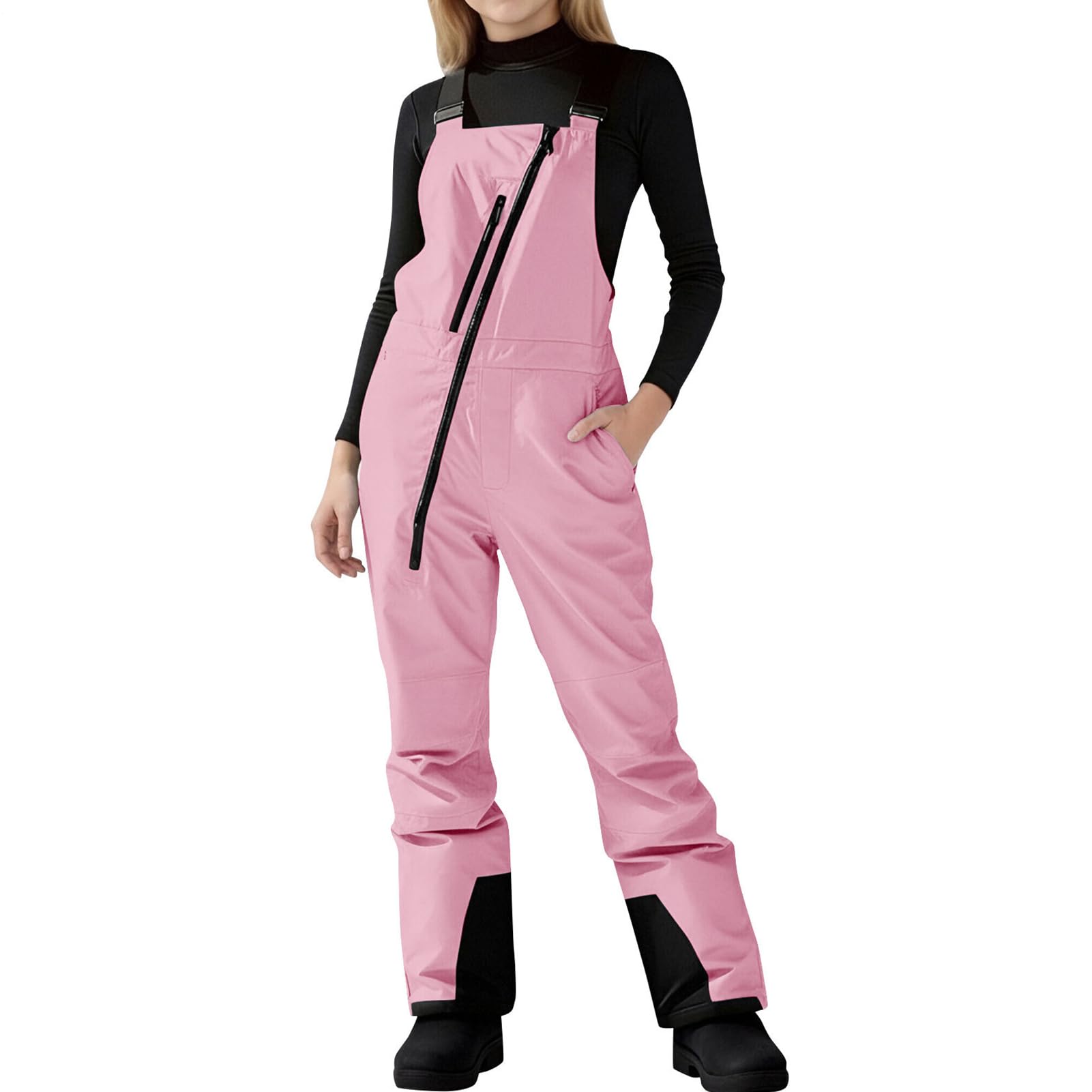 Pantaloni da Neve per Bambini con Bretelle Impermeabili Regolabili e | Completo Impermeabile Salopette Neve Bambini per Snowboard Escursionismo Arrampicata Sport All'aperto Viaggio