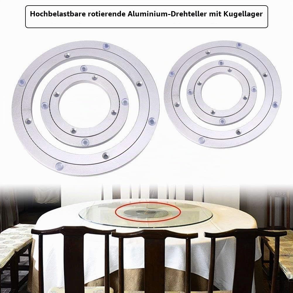 Lazy Susan, Drehteller 20 cm Aluminiumlegierung rund für Esstisch