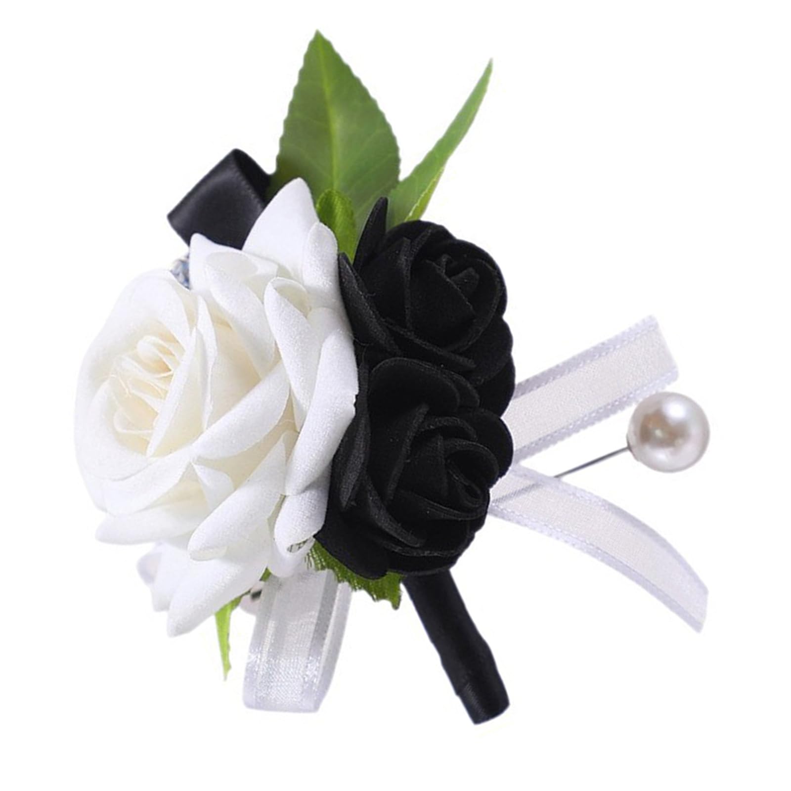 Msioytog Wedding Corsage and Boutonniere Set for Bride Bridesmaid Groomsmen Rehearsal Dinner Formal Accessories Wedding Corsage for Bride