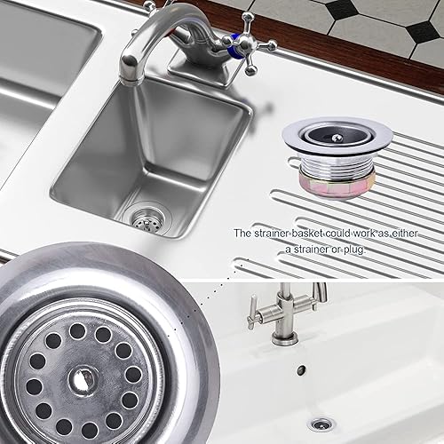 Miniatura 5 de VARNAHOME Junior Duo BarPre Fregadero de acero inoxidable con colador de cesta