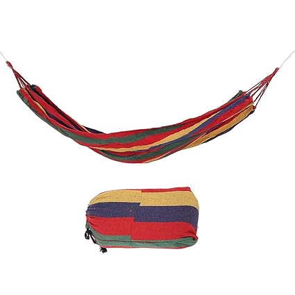 ASHMEO Portable Hammock, Camping Hammock Soft and Comfortable Compact Size Durability and Strength for Traveling Hiking for People(Color bar red)