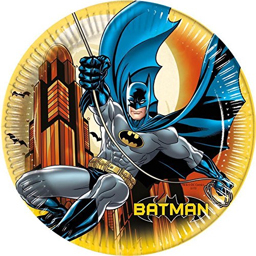 Partito Unico 23 cm Piatti Batman (confezione da