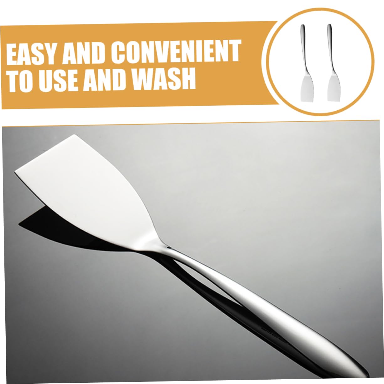 TOYANDONA Espátula De Acero Inoxidable Para Freír Espátulas Para Cocinar Carne Espátulas Pequeñas Para Carne De Cocina Para Voltear Barbacoa 2 piezas x 4