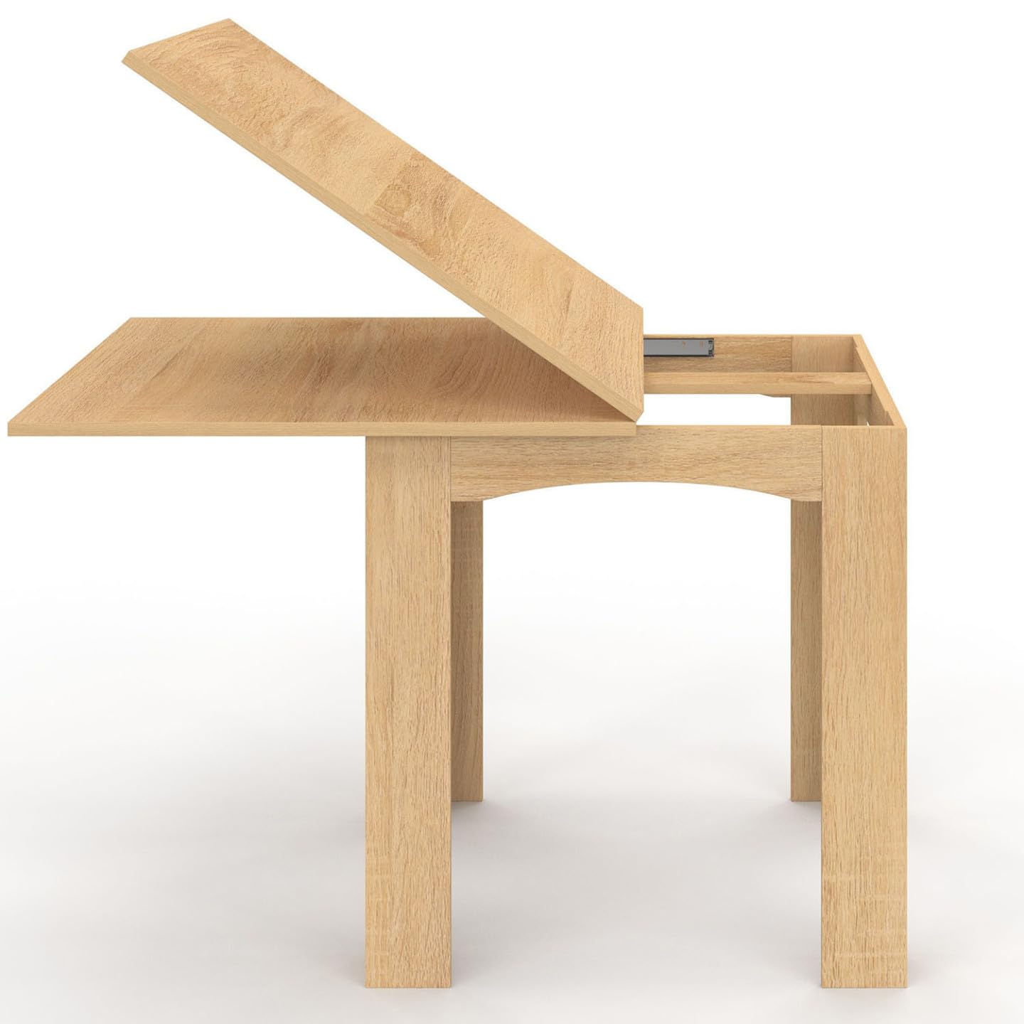 IDMarket - Ausziehbarer Esstisch Rechteck DONA 4-8 Personen Buche 80-160cm