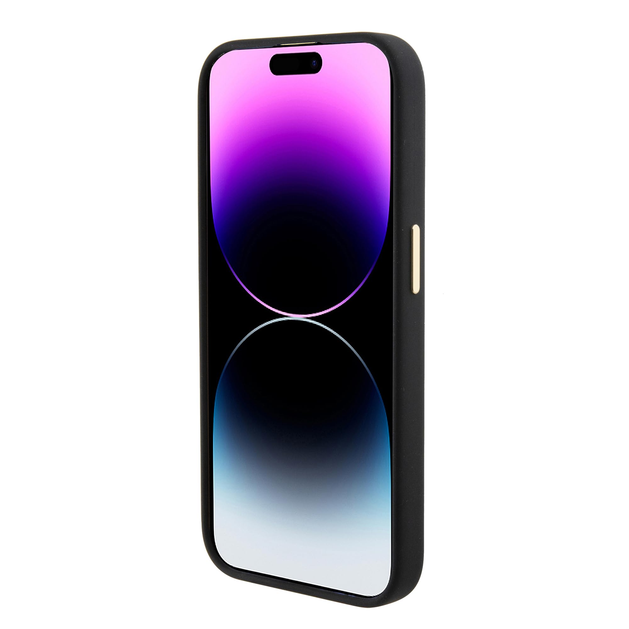 CG MOBILE Guess - Custodia per iPhone 15 Pro Max, in silicone, con logo 4G, antigraffio, resistente alle cadute, antiurto, protezione completa e sottile, colore nero