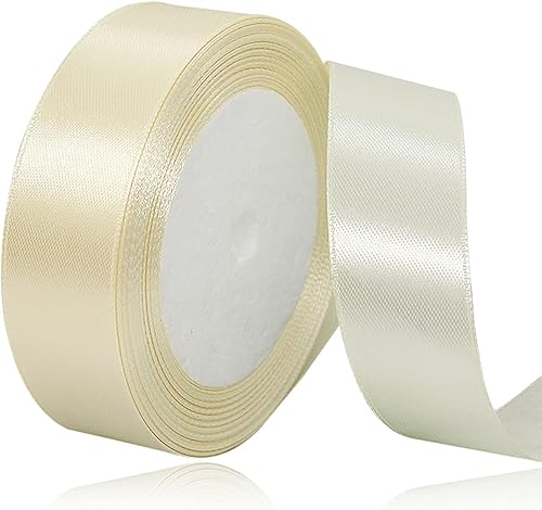 Miniatura 60 de Cinta de satén dorada de 3/4 pulgadas x 25 yardas, cinta de tela de color sólido para envolver regalos, manualidades, fabricación de lazos