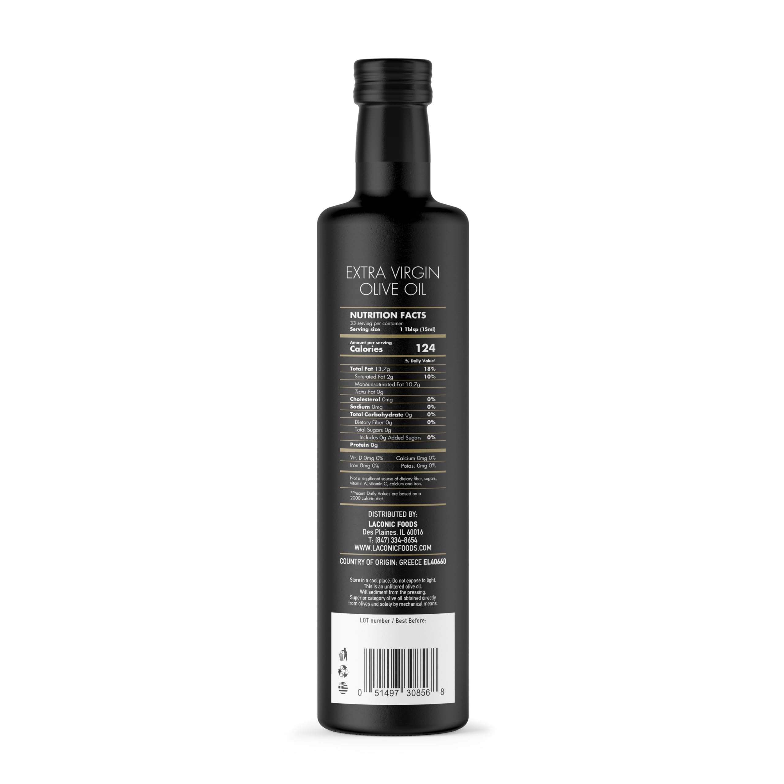 Amazon.com : Laconic Foods Greek Extra Virgin Olive Oil 500ml