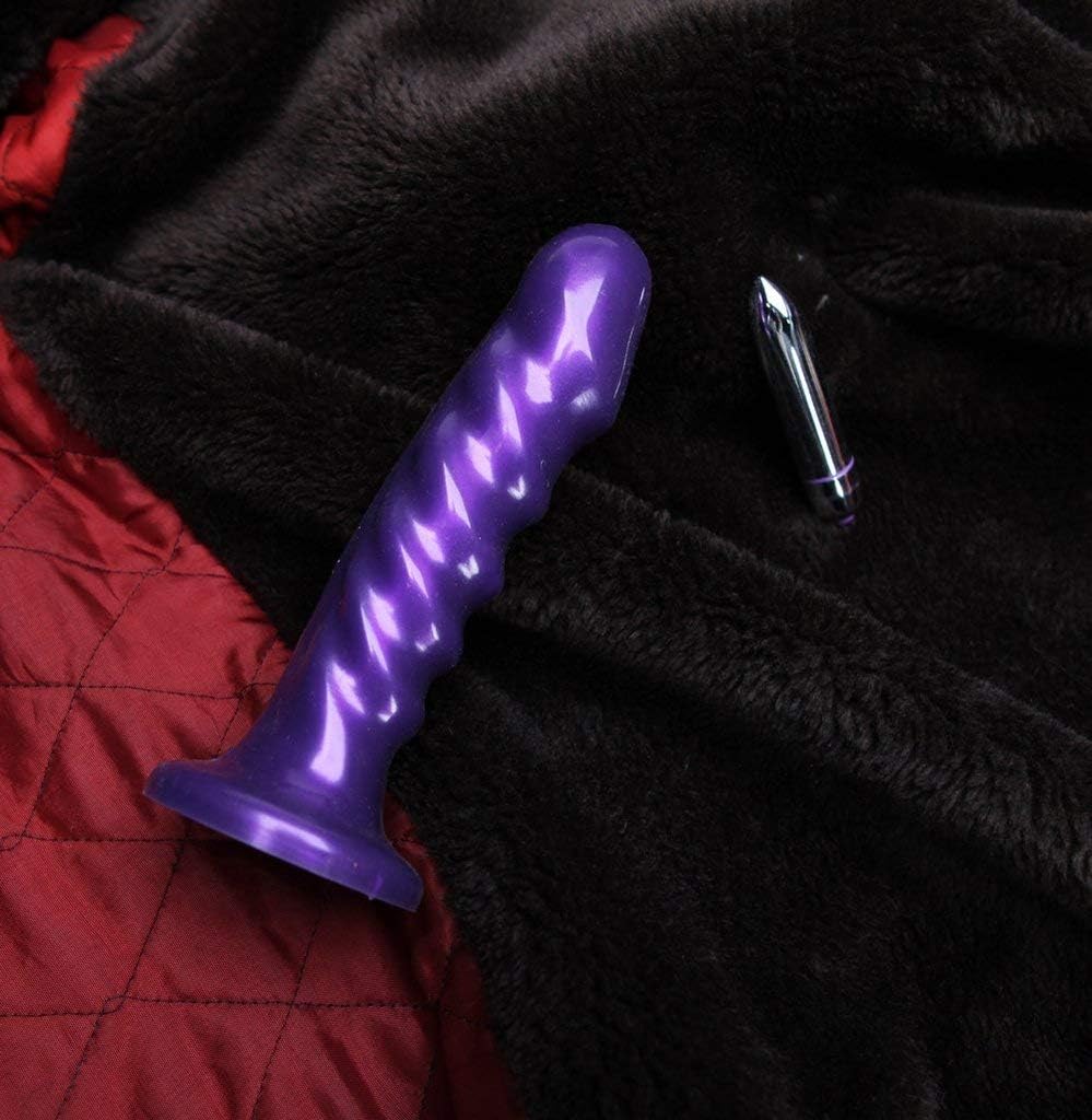 Tantus Adult Toys - Echo - Ultra-Premium Flexible & Firm Silicone Dildo and Vibrator - Midnight Purple - Harness & Machine Compatible