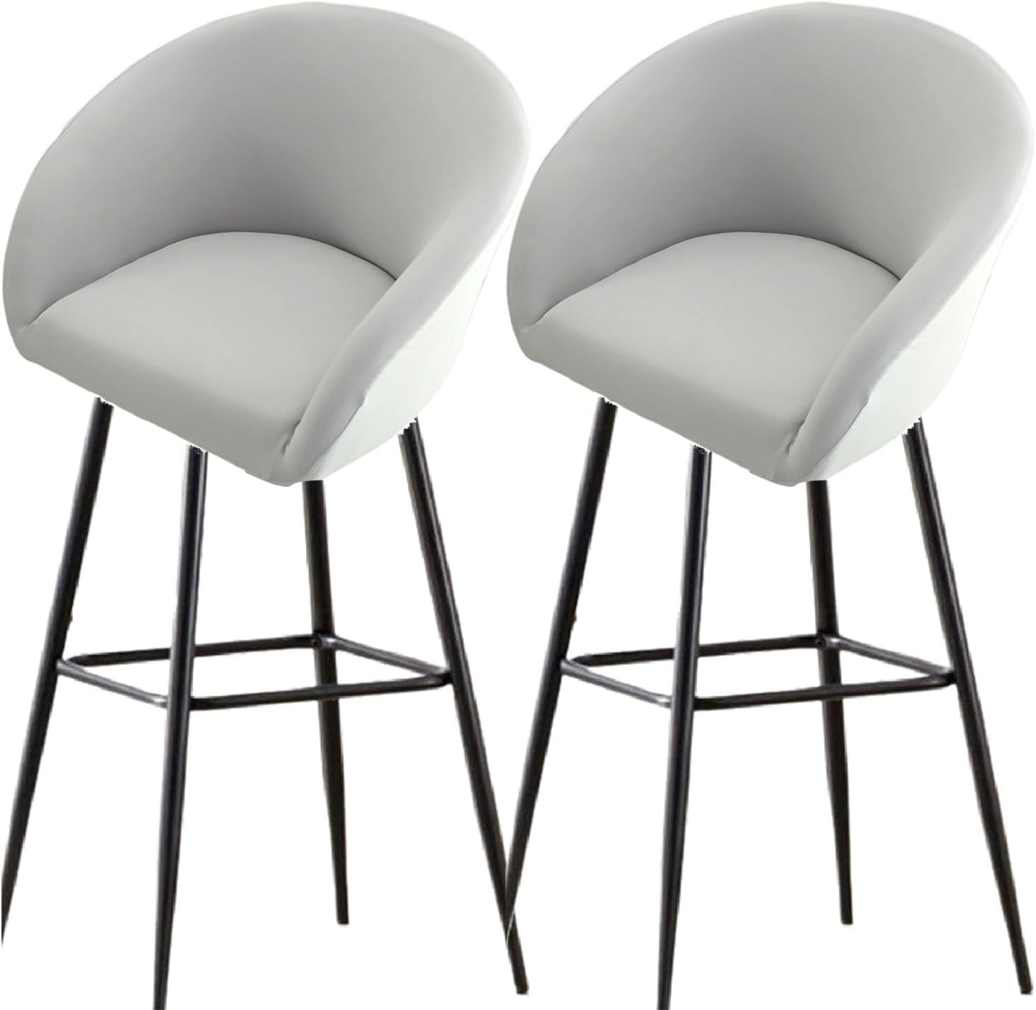 Bar Stools Cover,Short Back Chair Cover, Swivel Chair Slipcovers with Back, Stretch Bar Stool Chair Slipcovers with Round Backs Arms Curved Accent,Counter Bar Stool Cover for Armchair,Kitchen(H22,2PCS