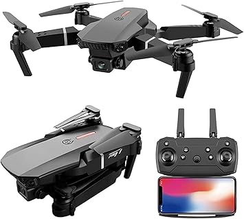 Amazm Foldable Toy Drone with HQ WiFi Camera Remote Control for Kids Quadcopter with Gesture Selfie, App One Key Headless Mode functionality Flips Bounce Mode