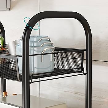 Amazon.co.jp: CFGZC キッチンワゴン キャスター付き 隙間収納 洗面所