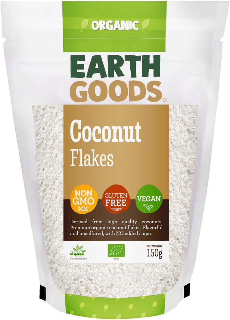 Earth Goods Organic Coconut Flakes Non-Gmo;Gluten-Free;Vegan 150G