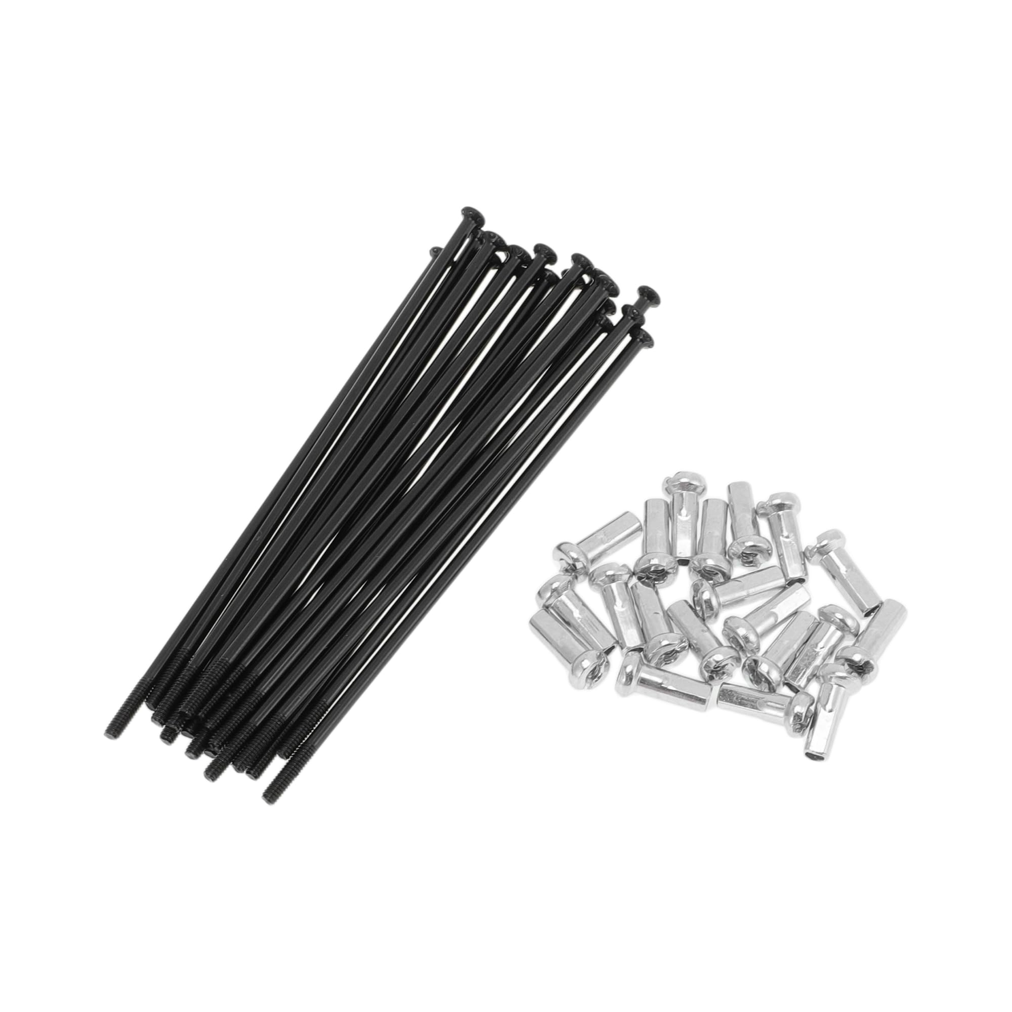 Motoforti 20 Set 14G Straight Pull Bicycle Spokes 83mm Straight Pull Bike Wheel Spokes Carbon Steel Black