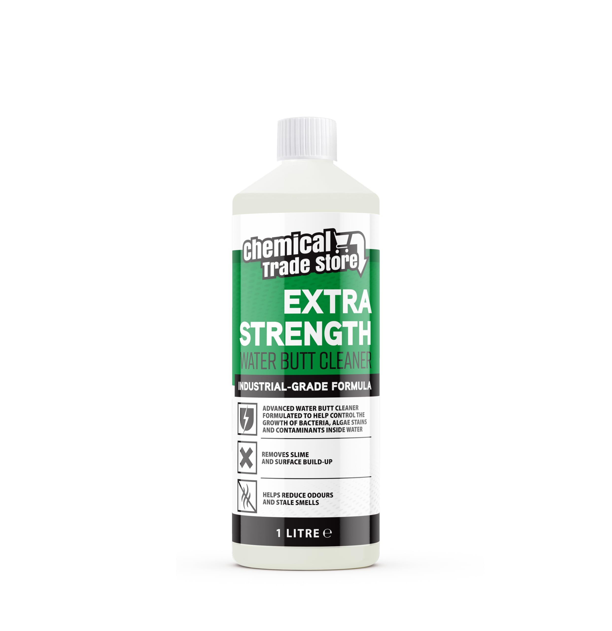 Chemical Trade Store - Water Butt Cleaner 1L - Cleaning Solution for Water Butts, Rain Barrels & Storage Tanks - Removes Slime, Residue & Build-Up