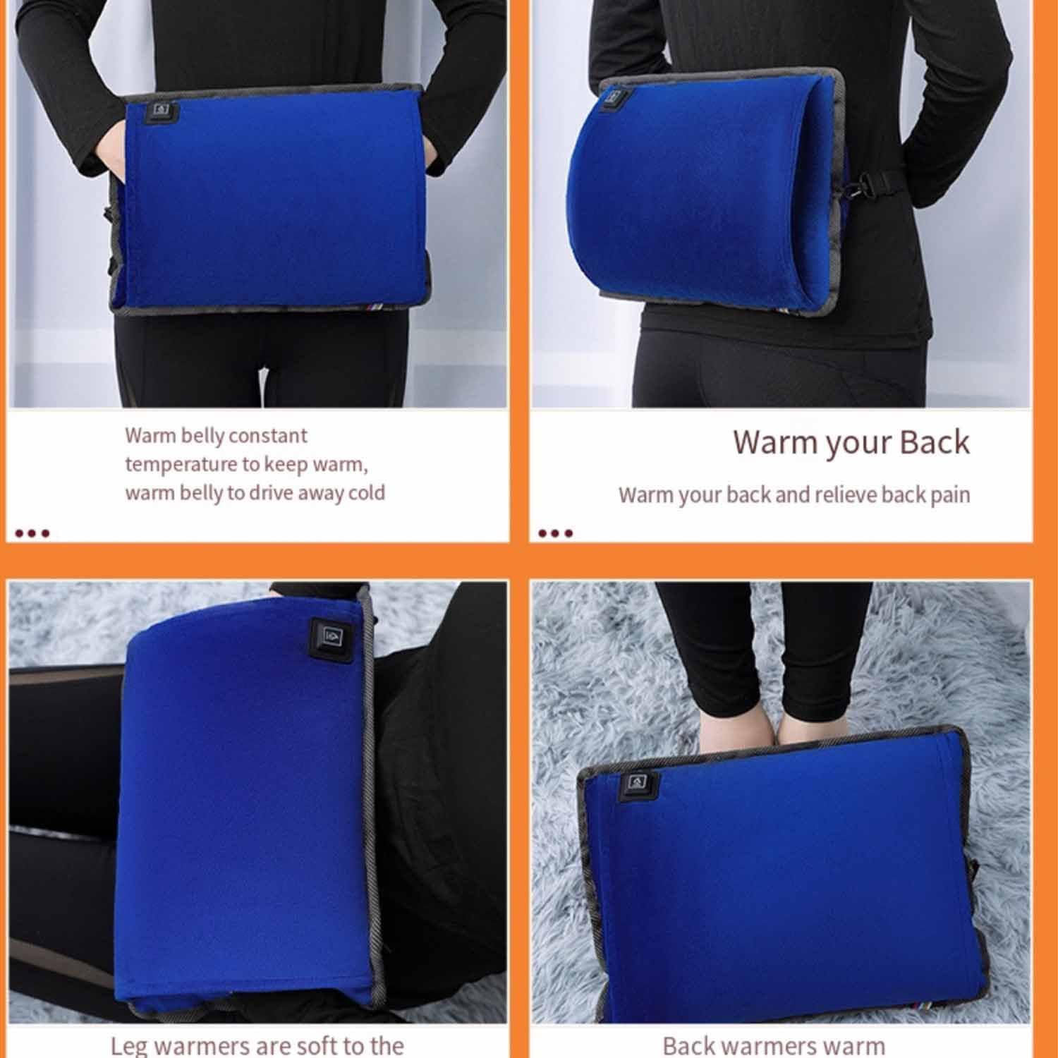 Generic Helios Hand Warmer, Electric Heating Pad with 3 Heat Modes, USB Rechargeable, Blue