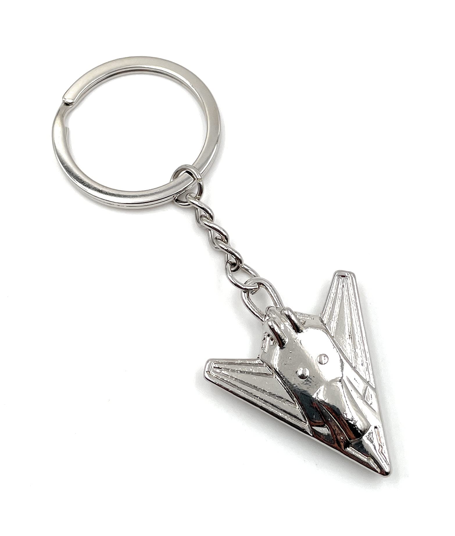 Onwomania Verschieden Keychain Airplane Jet Plane Fighter Jet Aircraft Silver Charm Chain Key Ring