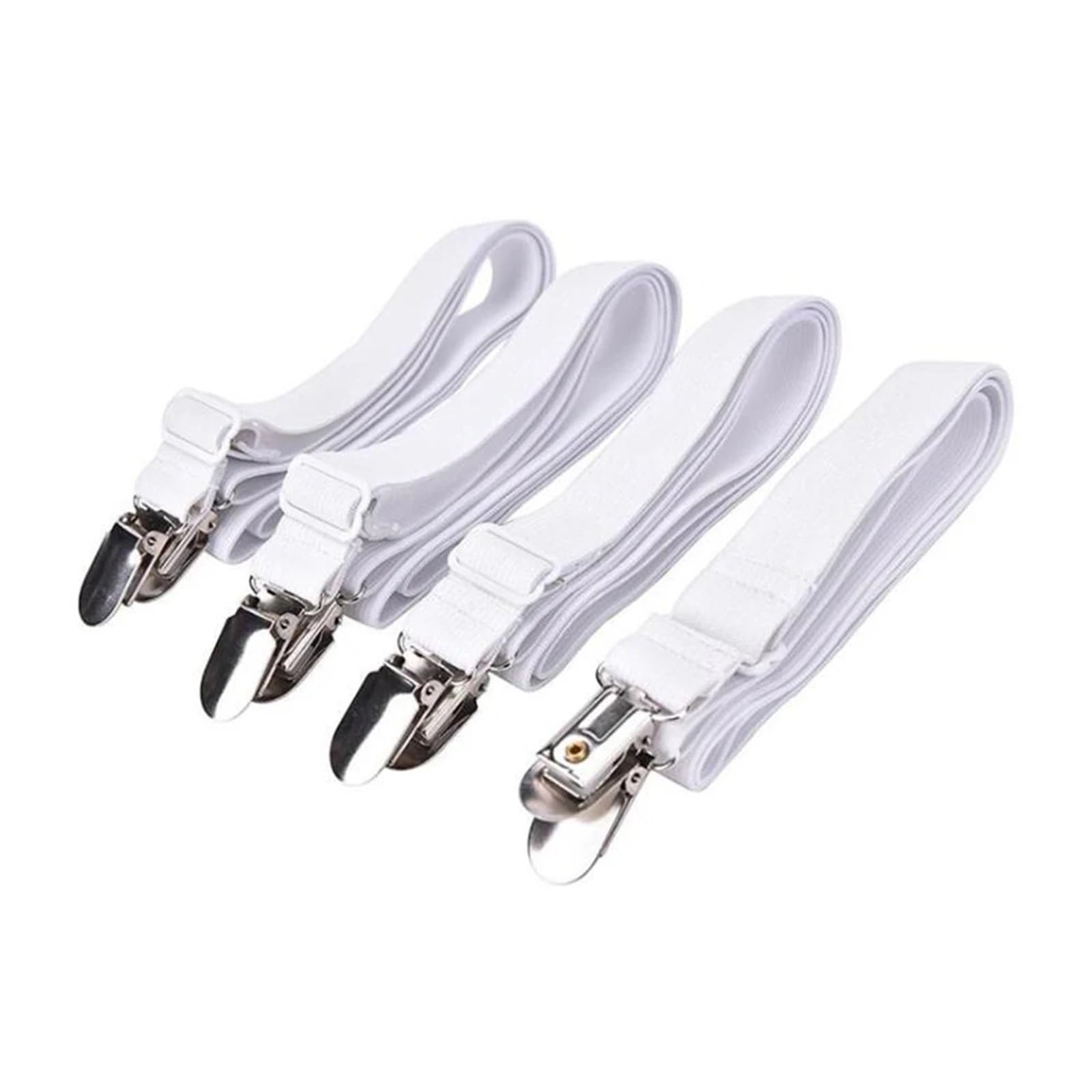 SDIUAKBV Bed Sheet Grippers Belt 4pcs/set Elastic Bed Sheet Strip Fastener Grippers Belt Adjustable Mattress Cover Blankets Holder Set For the bedroom(22cm-white)