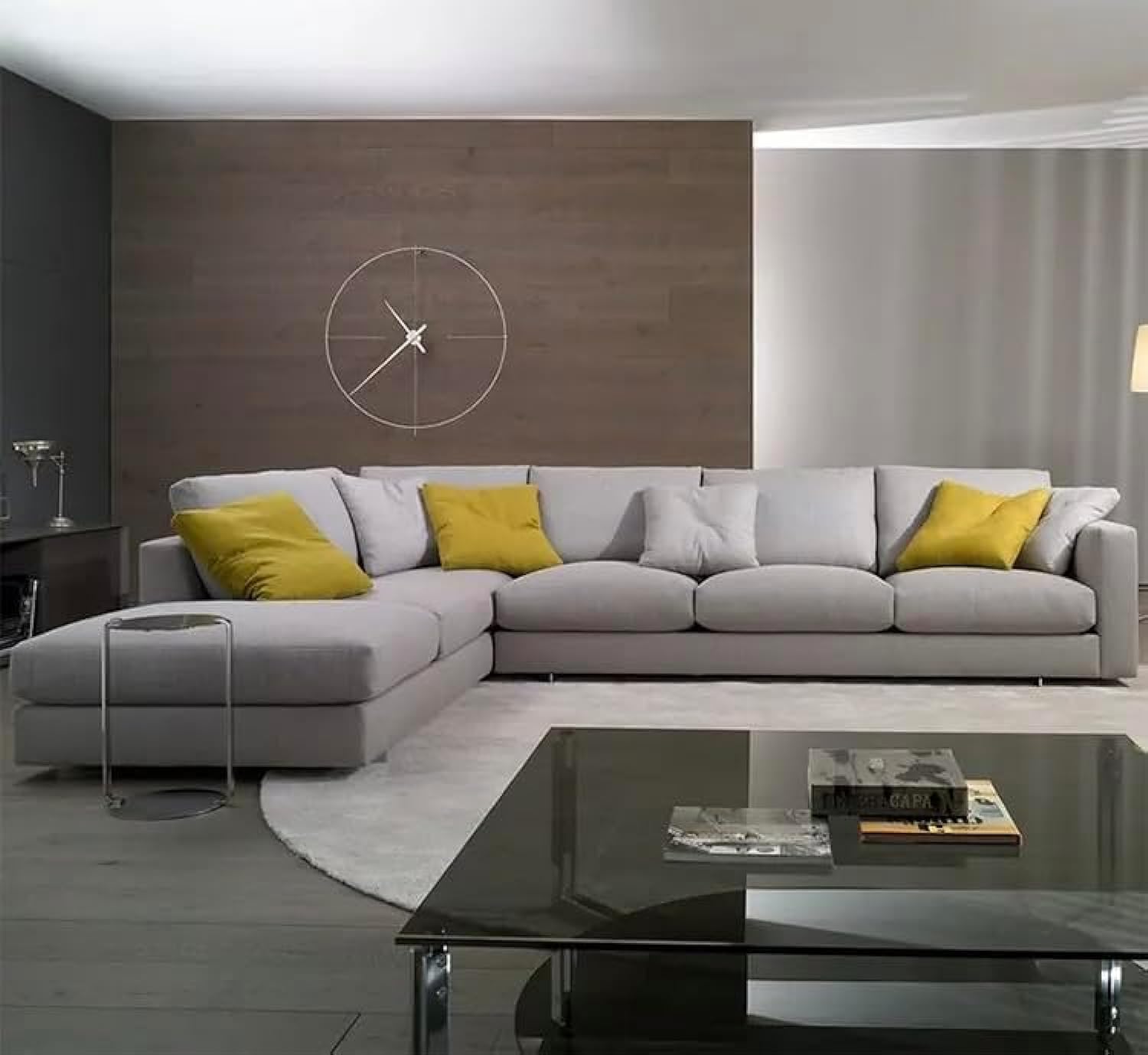 Poppins HOME European Style Hotel l Shaped 3 4 Seaters Sofa Bed Modern Recliner Couch Living Room Home Furniture Sectional Sofa Set