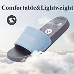 Womens Non-Slip Slide Sandals Round Open Toe for Sport gap | Slip on Summer Shoes Comfortable Relaxsense Soft Cushion Recovery Slides for Casual Walking Beach Home Lounge Wear