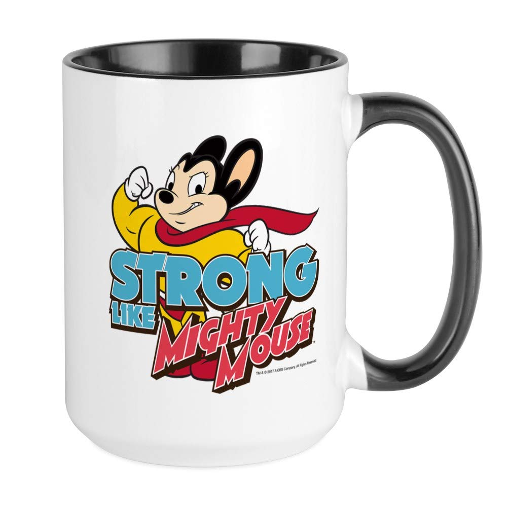 CafePressStrong Mighty Mouse Large Mug 15 oz (444 ml) Ceramic Coffee Mug