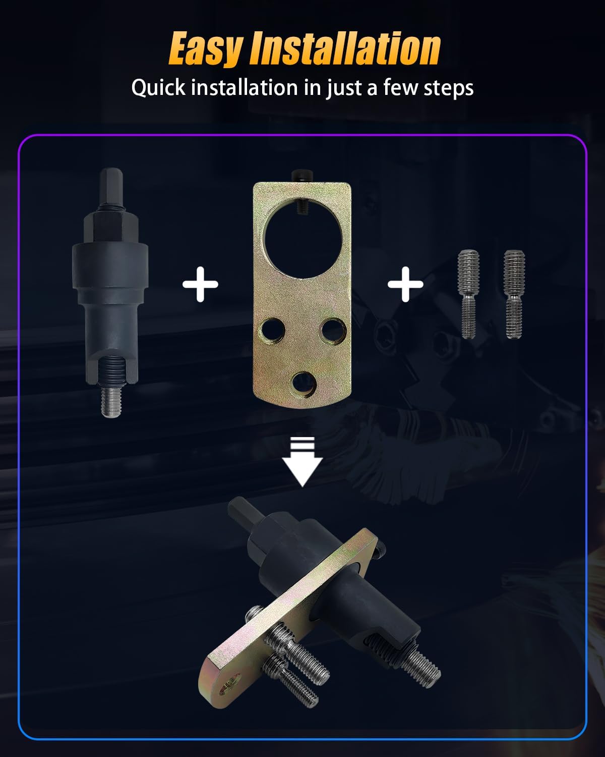 Timing Chain Guide Rail Pin Removal Tool Set Compatible with Mercedes Benz, Engine Timing Inner Chain Slider Pin Extractor Puller Remover Set with Storage Case